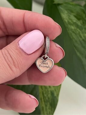 Pandora Best Friends Dangle Heart Charm, 925